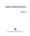 Harvey D.  Modern Analytical chemistry