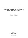 Nelson W.  How to Analyze Reliability Data (The ASQC basic references in quality control. Statistical techniques)