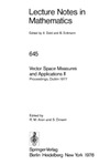 Aron R., Dineen S.  Vector Space Measures and Applications II