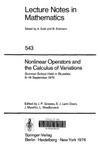 Gossez J., Lami Dozo E., Mawhin J.  Nonlinear Operators and the Calculus of Variations