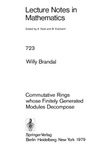 Brandal W.  Commutative Rings whose Finitely Generated Modules Decompose