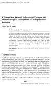 Fort J., Roura P.  A Comparison Between Information-Theoretic and Phenomenological Descriptions of Nonequilibrium Radiation