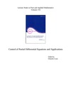 Casas E.  Control of partial differential equations and applications