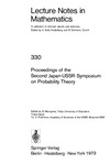 Maruyama G., Prokhorov Y.  Proceedings of the Second Japan-USSR Symposium on Probability Theory
