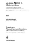 Herve M.  Analytic and Plurisubharmonic Functions