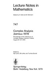 Laine I., Lehto O., Sorvali T.  Complex Analysis Joensuu 1978