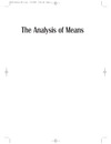 Peter R. Nelson, Peter S. Wludyka, Karen A.F. Copeland  The Analysis of Means