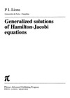 Lions P.  Generalized solutions of Hamilton-Jacobi equations