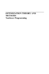 Sun W., Yuan Y.  Optimization theory and methods: Nonlinear programming