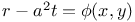 $r-a^{2}t=\phi (x,y)$